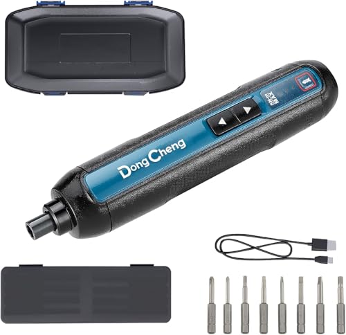 DongCheng Mini avvitatore a batteria, 4 V, batteria agli ioni di litio da 2000 mAh, 3 coppie, max. 5...