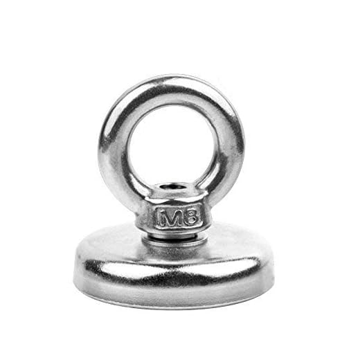 Imanes de Neodimio,Imán de Neodimio N52 Super Potente Imán Fuerza con agujero avellanado y argolla,Diámetro 48MM Para usos múltiples.