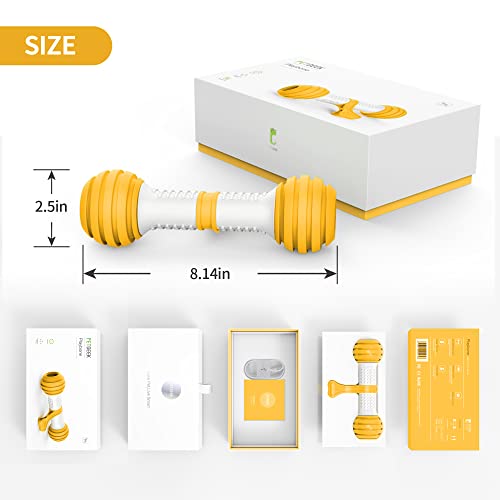 PETGEEK Interactive Dog Toys, Automatic Toys for Dogs to Keep Them Busy, Electronic Dog Bones with Safe & Durable Material, Equipped with Rechargeable USB (Yellow)