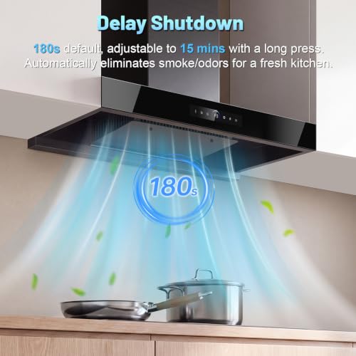 Image of 30 in Wall Mount Under Cabinet Range Hood, 1400 CFM Stainless Steel Hood