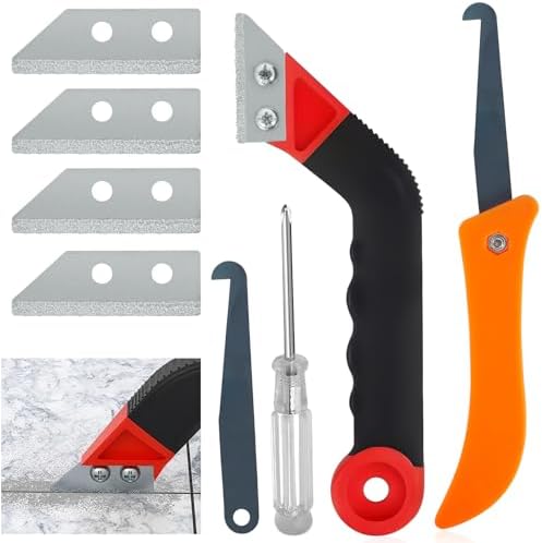 Raschietto Per Fughe Piastrelle Con 4 Lame Ricambio - Strumento Pulizia Giunti Bagno E Cucina - Foto 8