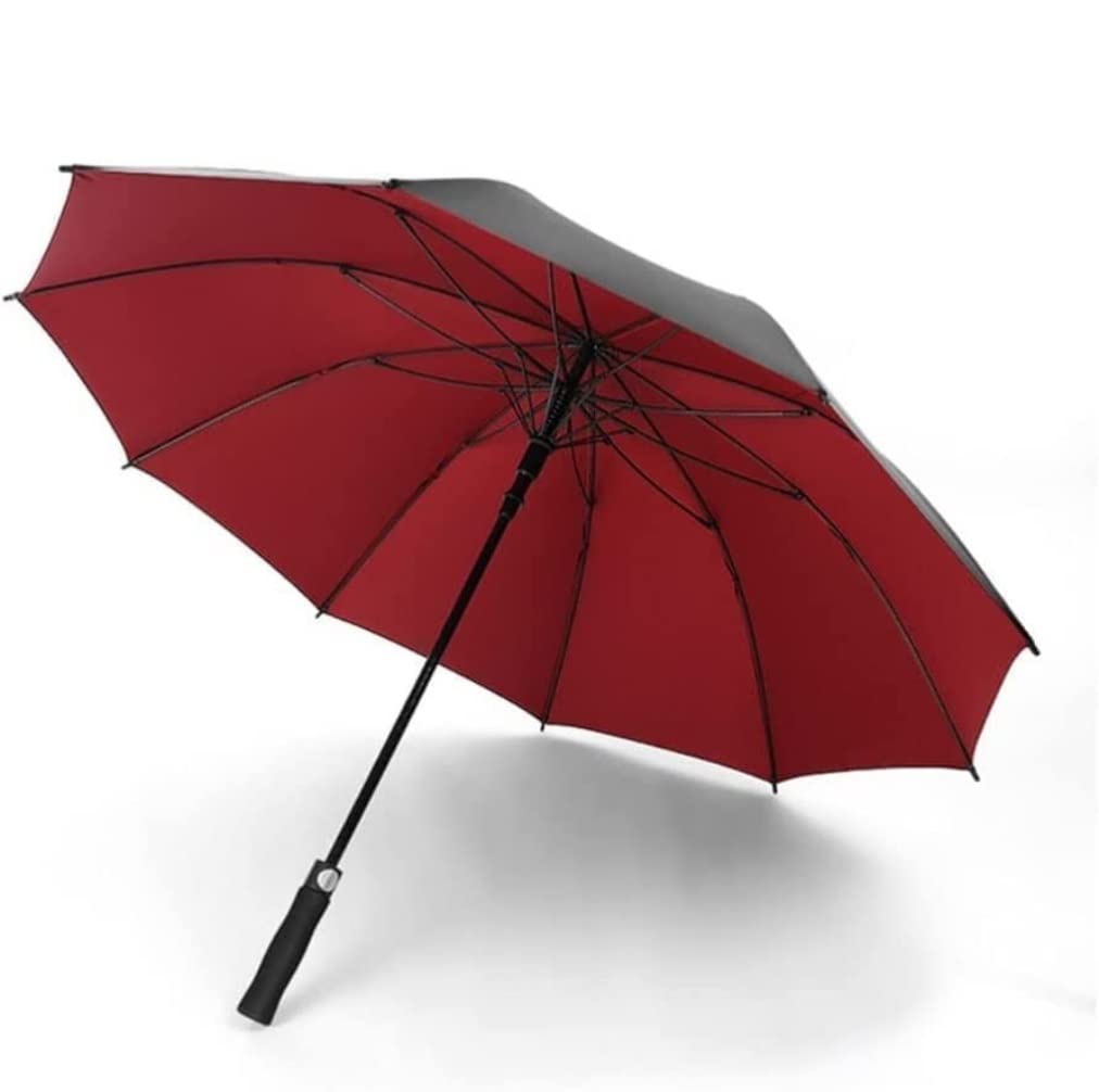 CMBSSTFC Habrur Paraguas Paraguas a Prueba de Viento Paraguas de Golf Grande Toldo de Gran tamaño Paraguas con Palo ventilado Paraguas Impermeable con Palo Abierto automático Paraguas a Prueba de