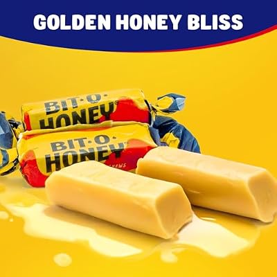 Soft Chewy Candy 5 lb Bulk Bag, Retro Taffy, Honey & Almond Flavor, Individually Wrapped