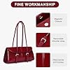HiTotes Y2K Burgundy Leather Tote Purse for Women - Red Shoulder Handbag With Top Handle - Ita Bag #2