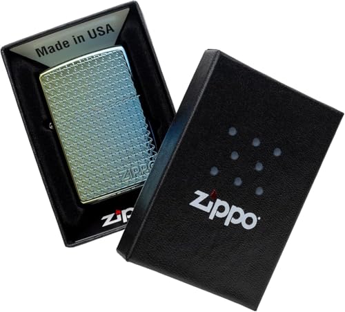 Encendedor Zippo aceite titanio doble cara negro miniatura 5