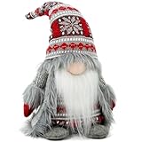 LOCKASEN Gnome Christmas Decorations - Adorable Plush Christmas Gnome Gifts for Women, Thanksgiving Valentines Birthday Plush Gnomes Swedish Tomte Elf for Kitchen, Tiered Tray and Home Décor