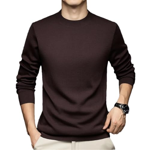 Men's Imitation Wool Thickened Warm Anti-Pilling Solid Color Daily Wool Sweater