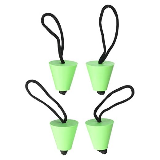 Best Neon Green Universal Kayak Scupper Plug Kit (Fit: Native Kayaks, Wilderness Systems Kayaks, Feelfree Kayaks, Perception Kayaks, Old Town Kayaks, plus all other major brands) (Set of 4)