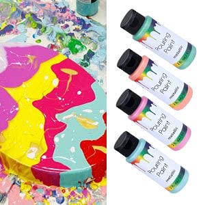 VICBAY Kit de Peintures Acryliques, 12 Brillant Set de Peinture Gouache Tube, Peinture Gouache Premium Séchage Rapide Non Toxique Colorant Resine Epoxy pour Papier, Toile, Céramique et Bois - Image 5