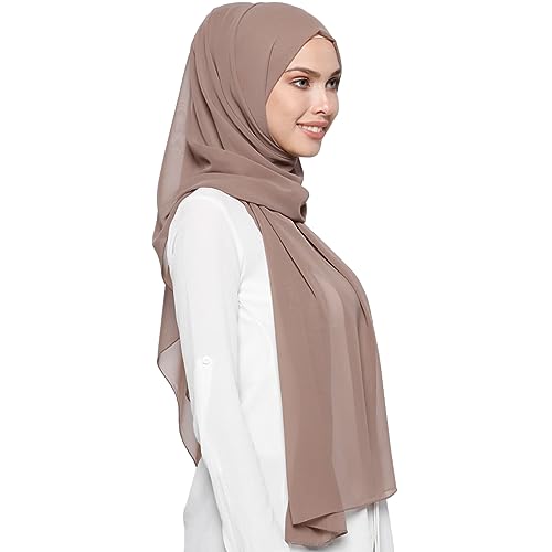 Hijab Muslimisches Kopftuch, Leichtes Chiffon Hijab Weiches Moderne...