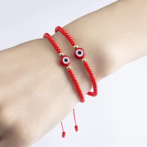 Vasperain 2Pack Red Evil Eye Bracelets for Women, Eye Bracelet for Protection for Women Men, Adjustable Mexican Ojo Bracelets for Men - Image 4
