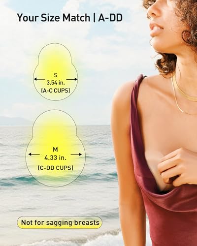 Image of Niidor Nipple Covers for Women with Lift Reusable Silicone Pasties Breast Petals Seamless Under Any Oufit for All Day Comfort