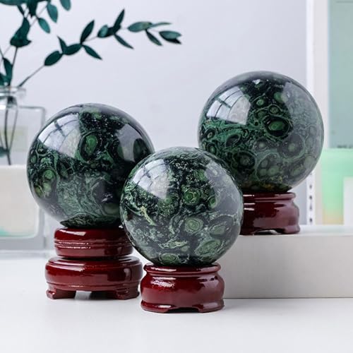Boule de cristal en malachite naturelle pour feng shui et reiki 70-75mm