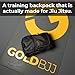 Gold BJJ Jiu Jitsu Backpack - Heavy Duty Gym Bag with Waterproof Gi Pocket (Black)