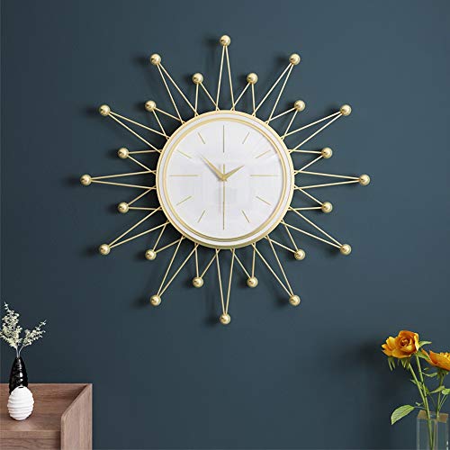 Décoration vent nordique horloge murale créative noire pour maison 72 cm