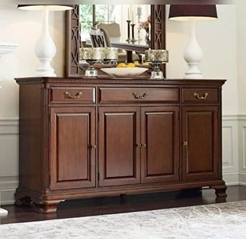 Shilpi Handicrafts Wooden Storage Cabinet in Royal Look Sideboard 3 Drawers + 4 Door Home & Office Decor Product-image-27