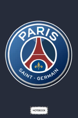 Paris Saint Germain Logo Soccer Notebook: Planner, Matte Finish Cover, 6x9 120 Pages, Lined College Ruled Paper, Journal, Diary