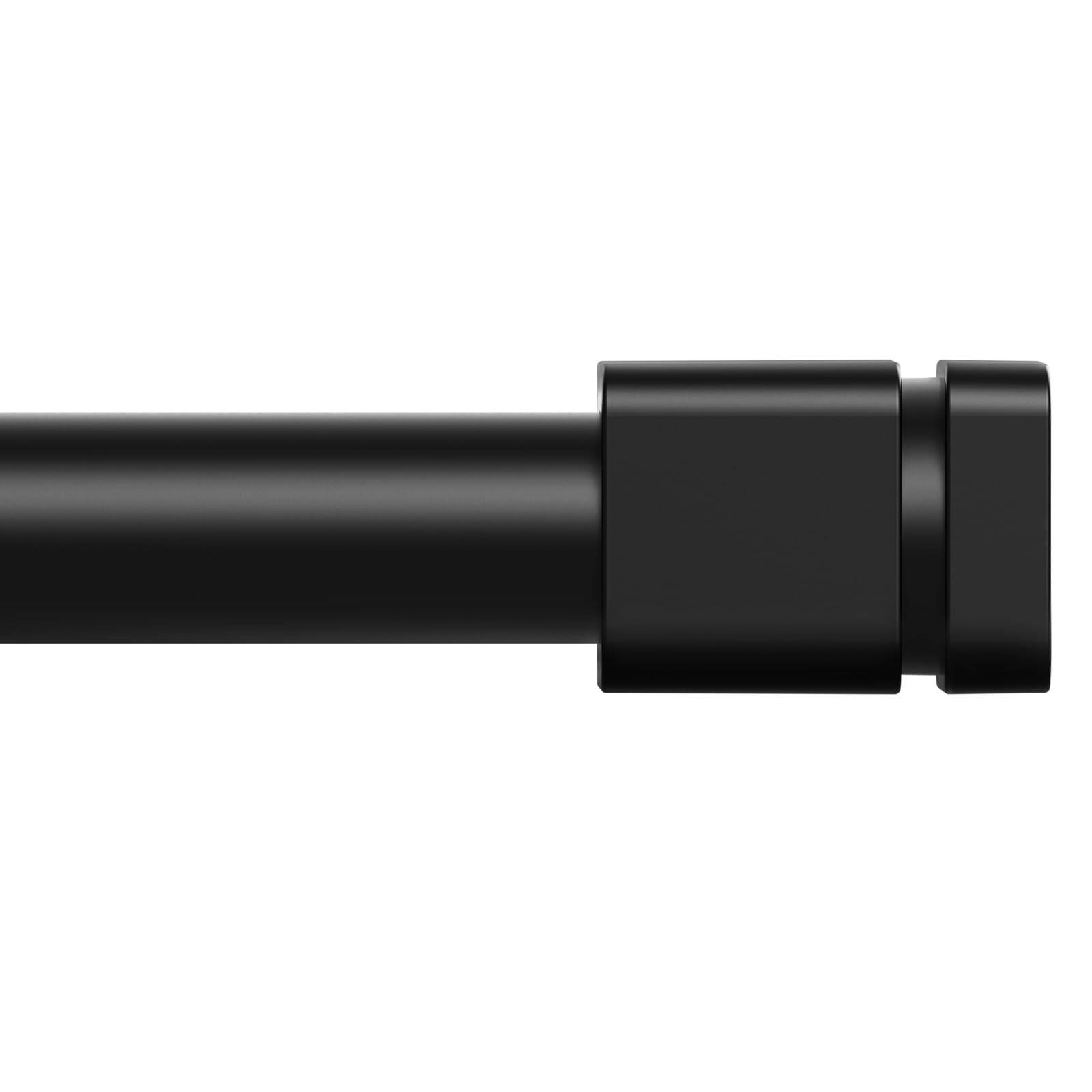 Sthumsup Black Curtain Rods for Windows 48 to 84,Adjustable 1 Inch With Brackets, Heavy Duty Modern Window Rods for Living Room,Bedroom(30 to 90")