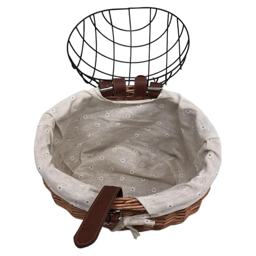 Panier tressé à sangles pour vélo idéal pour voyager avec son petit chien