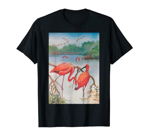 Flamengo rosa vintage Camiseta