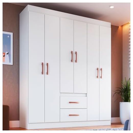 Guarda Roupa Solteiro 6 Portas 2 Gavetas Montevideu Doripel