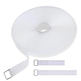 Amsthow Correas de nailon blancas de 39 pies, bridas organizadas