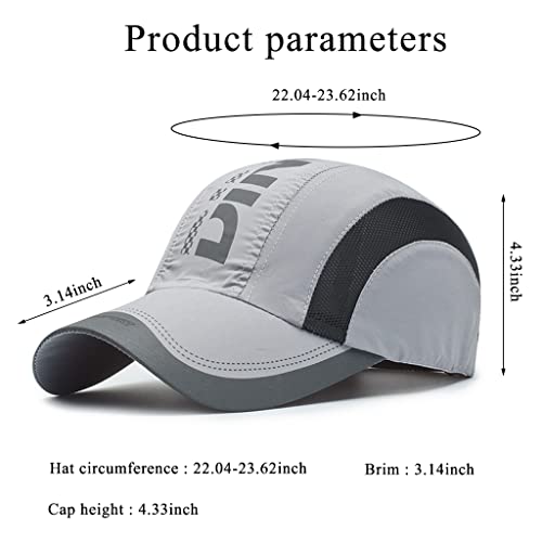 Image of Zibuyu� Baseball Caps for Men Women Sports Cap Breathable Cotton Cap Outdoor Fishing Hiking Adjustable Buckle Closure Summer Cap - Green /Grey /Black