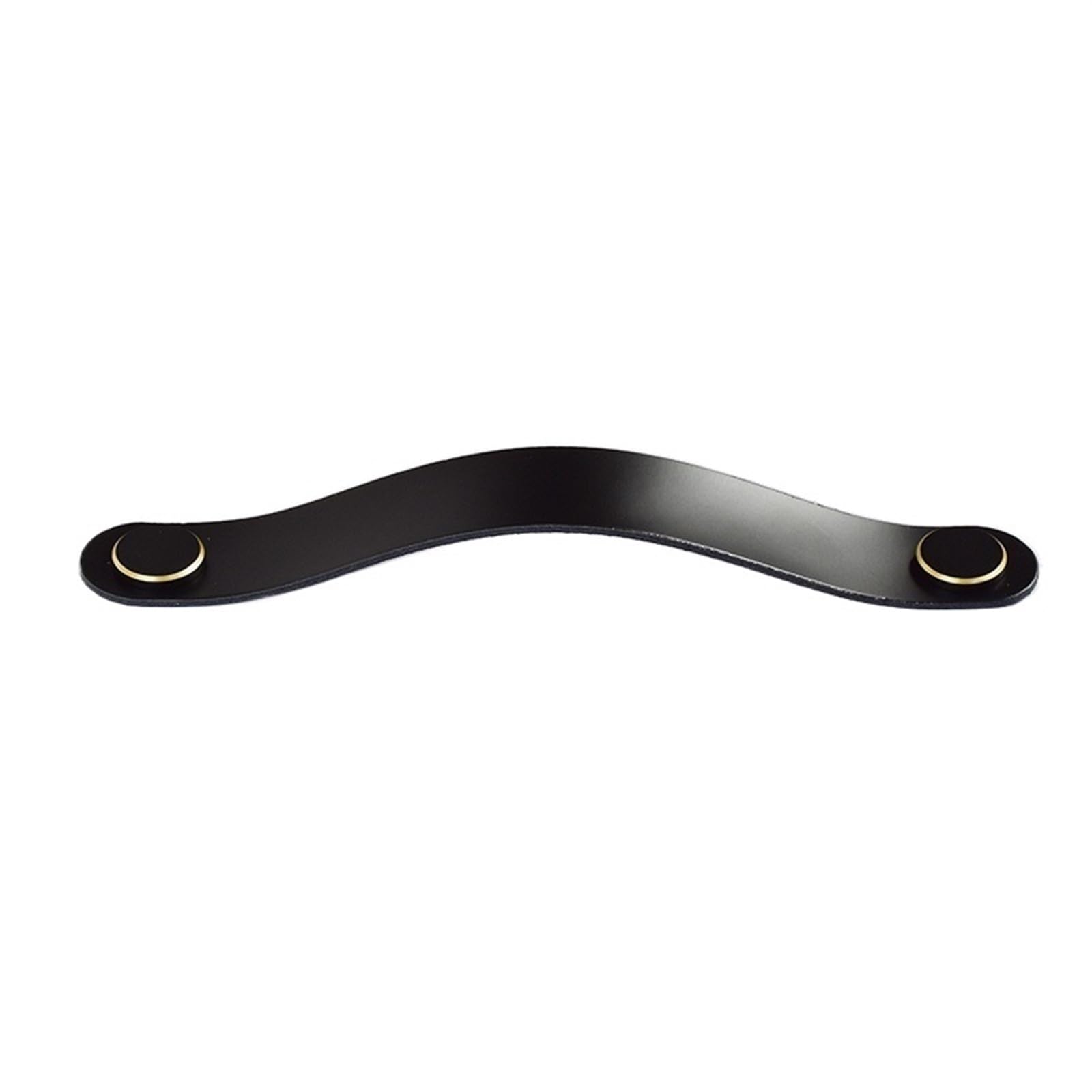 CQAHDSEVF Leather Drawer Pulls, Leather Brass Cabinet Drawer Pulls Multicolor Multiple Sizes for Wardrobe Cupboard(160mmBlack-Black)