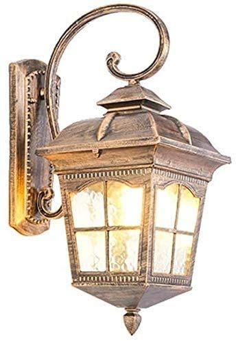 Wall Lamp Simple and Cool Aaedrag Retro Outside Wall Light Garden Lamp Gate Safety Light Exterior Wall Traditional Outdoor Coach Light Open-air Wall Lantern E27 Waterproof Rustproof (Color :