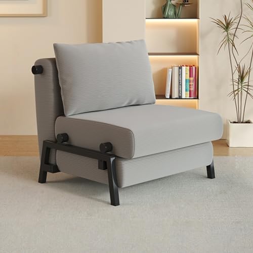 CHAANG ソファベッド 2人掛け 折りたたみソファ フロア コンパクト ロー 完成品 圧縮梱包 一人暮らし 来客用 おしゃれ グレー 幅100cm