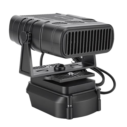 Sxhlseller Calentador de Espacio Inalámbrico Compatible con Batería de 18 V, Ventilador Calentador Eléctrico Portátil para Camping, Garaje, Silencioso, 2 Ajustes, Compatible con BL1830