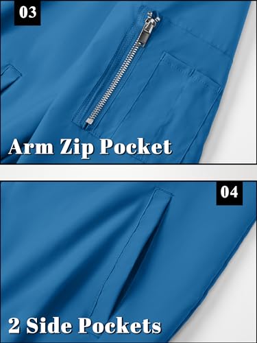 Image of TACVASEN Men's Lightweight Jacket Casual Spring Fall Windbreaker Bomber Zip Up Coat with Pocket