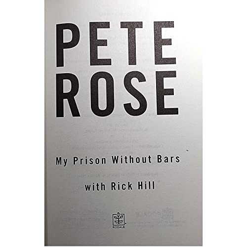 pete rose signed baseball book my prison without bars hardcover book jsa authentic autograph sports memorabilia