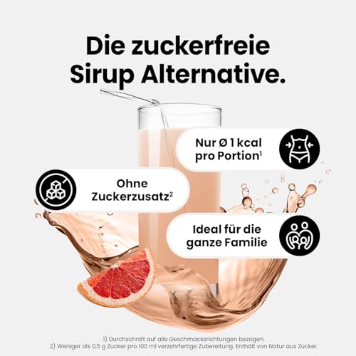 Best Body Nutrition ZEROP Vital Zuckerfreies Getränkekonzentrat Sirup Mango Grapefruit Ohne Aspartam 1 L ergibt 80 L Getränk Fitness Drink mit Vitaminen B1 B6 Niacin Kalorienarm Wassersprudler 2