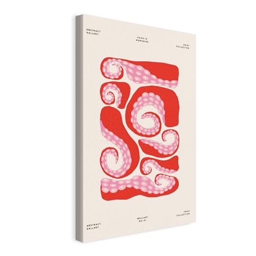 Tableau pour salon et cuisine moderne : toile Wallero rose charcuterie
