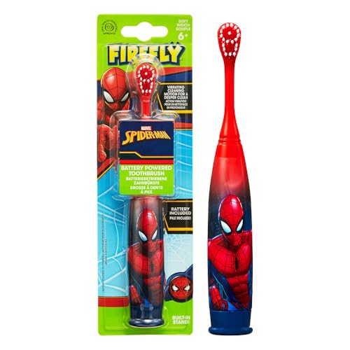 Firefly Spiderman Turbo Power Toothbrush – Electric Brush for Mighty Kids – 1 Count