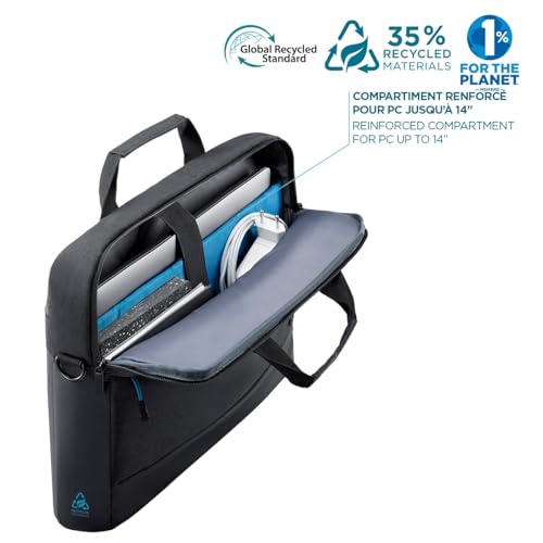 Bolsa para portátil impermeable Mobilis de 11-14'' y portadocumentos ecológico negro GRS 4