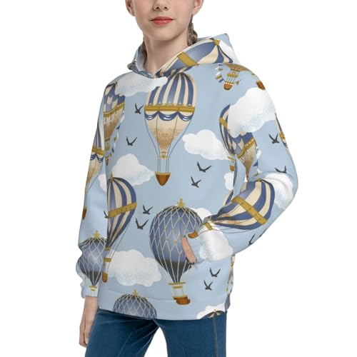 Balloon Vintage Kid Hoodies Boys Sweatshirts Girls Pullover with Pocket2