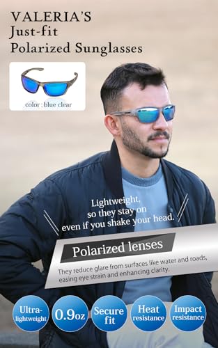 valeria Polarised Sports Sunglasses [Wind & Dust Protection] TAC Lenses Hard Case Included2