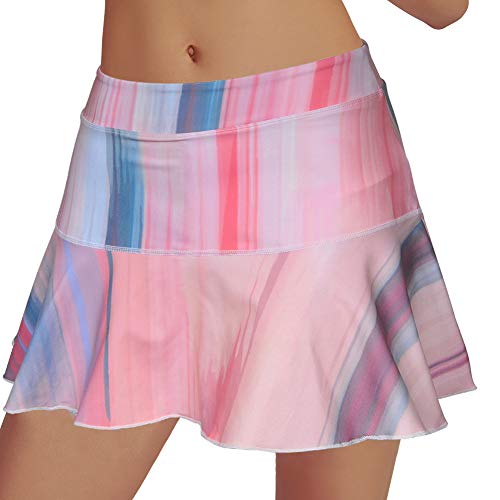 Rainbow Tree Tennis Skirts for Women,Athletic Golf Pleated Skirts with Shorts Indoor Exercise,Runs Large Rainbow