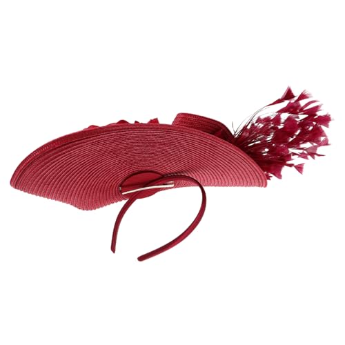 Fascinator femme coiffure de mariage stable à serre-tête plumes