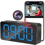 TANGMI Cámara Oculta, Reloj 1080P HD Cámara Espía WiFi, Reproducción de Vídeo a Través de App Cámara Oculta...