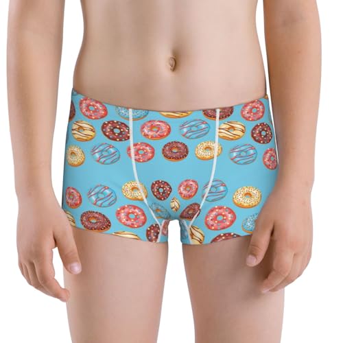 Boys' Cotton Boxer Brief Soft Underwear-Cute Donut