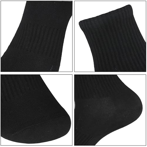 Image of Womens Anti Odor Breathable Moisture Wicking Sports Cotton Low Cut /Quarter Crew Socks for Athletes Foot