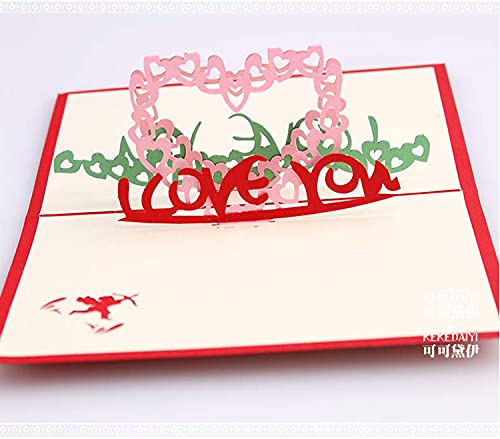 KUNSTIFY Tarjeta de felicitación 3D desplegable de regalo para novia, aniversario, hombre, mujer, padre, madre, pareja, boda, regalo de amor, declaración de amor, regalo de boda (ángel amorado)
