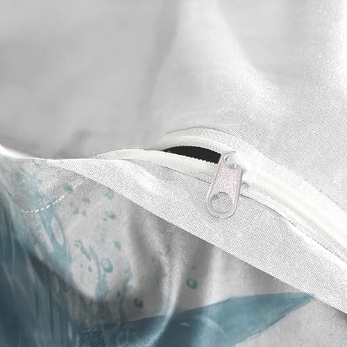 Ensemble de couette requin blanc 3D en microfibre premium ultra douce King size - 8