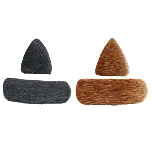 Meetoot 2 Set Archery Arrow Rest Stick Leather Arrow Holder Adhesive Backed Stick On Longbow Fur Pad For Recurve Bow Hunting Shooting 2 Colors (Black, Brown) #TOP8