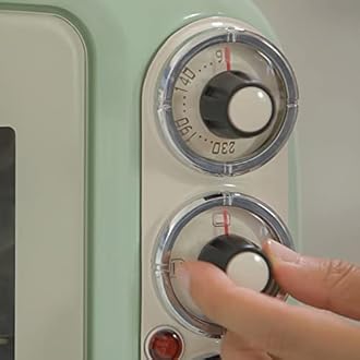 Ariete Vintage 97904 Mini Oven, 18 Litre Capacity, 1380 Watts, 3 Cooking Positions, Aluminium Baking Tray, 60 Minute Timer, Green