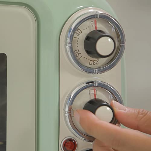 Ariete Vintage 97904 Mini Oven, 18 Litre Capacity, 1380 Watts, 3 Cooking Positions, Aluminium Baking Tray, 60 Minute Timer, Green