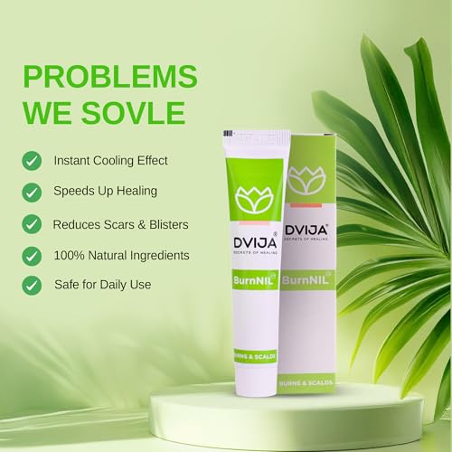 Image of Dvija BurnNIL Ayurvedic Gel for Soothing relief - 30gm | Natural and effective healing of Burns and blisters and antimicrobial protection and skin regeneration| Pack of 1